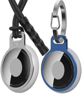 2 Pack laylion Secure Holder Ring, Aluminium Invisible Slim Thin Keychain Minimalist Case for AirTag 2021 Finder Items iPhone 12/13 Dogs, Cat, Keys Carabiner
