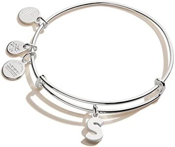 Alex and Ani Initial S III Bangle Bracelet Shiny Silver One Size