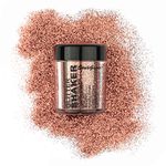 Stargazer Glitter Shaker, Copper. Cosmetic glitter powder for use on the eyes, lips, face, body, hair and nails.