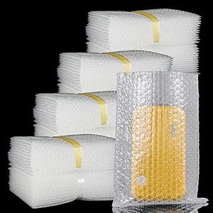 200Pcs Clear Bubble Out Bags, 15x20 CM Bubble Pouches Bags for Shipping, Double Wall Bubble Cushioning Wrap Bags for Moving Packaging Storage Fragile China Dishes Electronic Item-Small Bubble Pouches