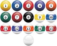 16 Realistic Color Billiard Balls W