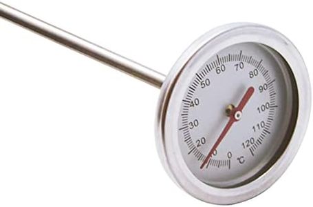 Soil Compost Thermometer, 50cm Stainless Steel Ground Thermometer, Soil Thermometer, Probe Gardening Tool with High Preceision and Accurate Reading, Display for Ground, Compost, Garden Soil