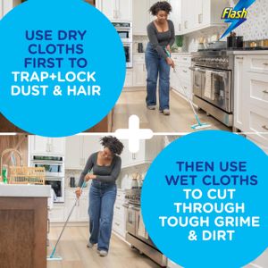 Flash Speedmop Floor Cleaner Kit – Wet Mop with Pads
