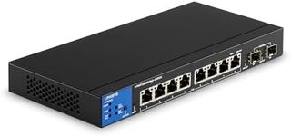 Linksys 8-Port Managed Gigabit PoE+ Switch with 2 Gigabit SFP Uplinks 110W