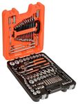 Bahco S138 Socket & Mechanical Set, Metric/AF 1/4", 3/8", 1/2" Drive, 138 Pieces