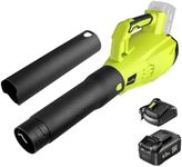 SnapFresh Leaf Blower - 20V Upgrade 350 CFM Cordless Leaf Blower with 4.0Ah Battery & Fast Charger, Electric Battery Powered Leaf Blower for Yard Porch Garden