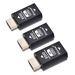 EVanlak Hdmi Edid Emulator Passthrough Eliminated Emulator Adapter 3rd Generrtion Work with Mac Thunderbolt to HDMI Switches/Extender/AV Receiver/Video Splitters 4k- 3840x2160@60Hz-3pack