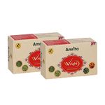 Amrita Wright Herbal Soap | 75g | Pack of 2 | Excellent Remedy to Combat Psoriasis, Dry Skin & Fungal Infections | With the Goodness of Neem, Turmeric, Aloe Vera & Wrightia Tinctoria