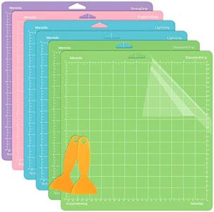12X12 6 Pack Cutting Mat for Cricut Maker/Maker 3/Explore 3/Air/Air 2/One(StandardGrip, LightGrip, StrongGrip, FabricGrip) Cutting Mat Replacement Accessories (Blue, Green, Pink, Purple)