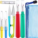 Seam Ripper, Sewing Seam Ripper Kit,7 Pieces Thread Seam Remover Stitch Unpicker Thread Cutter Tool with Trimming Scissor, Soft Tape Measure and Storage Bag for Sewing,for Sewing Needlework DIY Craft