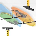 GanFindX Ceiling Mount Storage Rack | Adjustable Heavy-Duty System, Supports Up to 200 lbs | Ideal for Kayaks, Ladders, Paddle Boards, SUPs, and Snowboards | Garage Hanger - 2 Pack