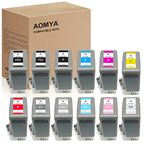 Aomya Compatible Canon PFI-1000 Ink Cartridges for Canon imagePROGRAF PRO-1000 (12 Color MBK PBK C M Y R GY B PGY PC PM CO)…