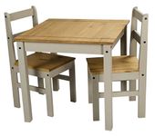 Mercers Furniture Trade Corona Grey Wax Rio Dining Table & 2 Chairs