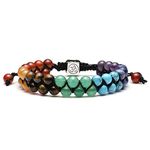 Jovivi Chakra Bead Bracelets for Women Men - 6mm Natural 7 Chakra Healing Crystal Tree Life Stretch Bracelet with Real Stones Anxiety Meditation Yoga Gemstone Jewelry, One Size, Stone, no gemstone