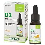 Certified Organic Vitamin D3 Drops - 490 servings - 1000 IU per drop - Immune System Support - Non-GMO - Gluten-Free - Made in Canada - 13.5 ml (Pack of 1)