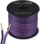 Sinus Live 16-18AWG OFC(Oxygen Free Copper 99.97%) Speaker Wire 50FT Great use for Home Theater Speakers Car Speakers HiFi Systems, Purple and Black