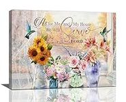 Farmhouse Flower Wall Art, Window F