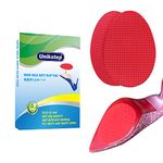 Unikstep 5 Pairs Shoe Sole Anti Slip Grips, Non Skid Self Adhesive Rubber Pads, Shoe Bottom and Heel Noise Reduction Stickers and Protectors (Red)