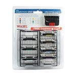 Wahl Stainless Steel Comb Attachments, Combs for Standard Max 45, Durable Plastic Combs, Colour Coded Tabs, Set of 8, Easy Organisation, Clipper Guide Combs, Additional Cutting Lengths