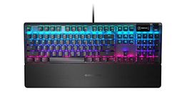 SteelSeries Apex 5 - Hybrid Mechanical Gaming Keyboard - Per-Key RGB Illumination - Oled Smart display - American (QWERTY) Layout PC