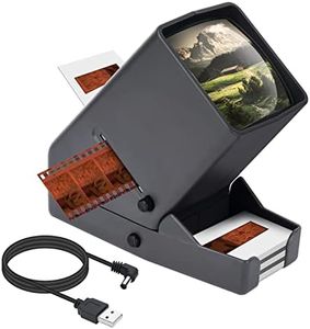 MAFUEAY 35mm Slide and Film Viewer, Negative Viewer, Desk Top LED Lighted Illuminated Viewing, 3X Magnification, USB Powered