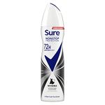 Sure Invisible Black and White Nonstop Protection deodorant Spray, Protects Against White Marks and Yellow Stains, Anti-perspirant Deodorant, Aerosol, 72h Protection Against Sweat and Odour, 150 ml