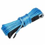 ANYPOWK Synthetic Winch Rope for ATV UTV - 1/4 Inch x 50 Feet 7700LBs (Blue)