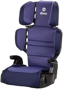 Diono Connect3 R 2-in-1 High Back Booster, Slim Fit 3-Across in Many Mid-Sized Sedans and SUVs, for Children from 40-120 lbs., Lightweight with Cupholder, Purple Wildberry
