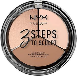 NYX PROFESSIONAL MAKEUP 3 Steps to Sculpt, Face Sculpting Contour Palette - Fair