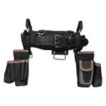 Klein Tools 55428 Tradesman Pro Electrician's Padded Tool Belt and Tool Pouch Combo for Long-wear Comfort and Durability Size Large