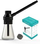 Portable Hookah Set for Travel - AGFYLIFE Premium Handheld Glass Hookah, Aluminum Mini Hookah Real Metal Accessories, includes Screens,Small Hookah Shisha For a Single Smoker, Black