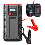 7HAHA3 Portable Car Jump Starter 30000mAh Peak 4000A Battery Booster for Vehicles, Trucks and SUV (Up to 8L Gas) with Type-C, USB Quick Charge & LED Light,Black,30000mAh