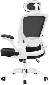 KERDOM Silla de Oficina Escritorio, Transpirable con reposacabezas Ajustable, reposabrazos, función basculante hasta 135°, Silla ejecutiva de Malla