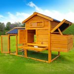 Cocoon ECO 1500 Chicken Coop – 5ft Wooden Hen House with Integrated Covered Run, Pull-Out Tray & Rot-Proof Plastic Roof – Ideal for Up to 3 Birds