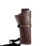 Hulara Leather Western Gun Single Six HolsteLeather Revolver Holster, Fits Ruger Wrangler, Heritage Rough Rider, Colt SSA and Similar Six Gun Pistols Cowboy Holsters for 5.5" and 6.5" Barrel Holster