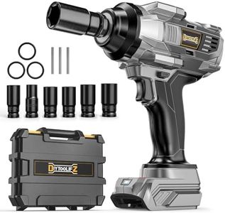 DIYtoolifz Cordless Impact Wrench 1/2 inch for Dewalt 20v Battery, 1000FT-LBS(1360N.m) Brushless Electric Impact Gun, High Torque Power Impact Driver with 6Pcs Sockets & Storage Case (Tool Only)