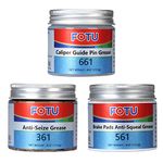 FOTU Brake Cleaner Silicone Grease Automotive Copper Anti Seize Thread Lubricant Super Lube Synthetic Grease 3 Pack