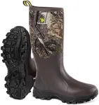 Rubber Boots for Men & Women with Steel Shank, Reliable 6mm Neoprene Waterproof Insulated Rain Boots, Warm Anti-slip High Traction Multi-season Dry Mud Boot for Outdoor Work Hunting, Size 11