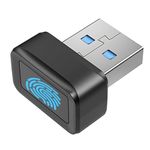 Diyeeni Mini USB Fingerprint Reader, 360° Touch Speedy Matching Biometric Scanner, for Windows Hello Fingerprint Scanner, Up to 10 Fingerprints, for Windows 10 11 32 64 Systems