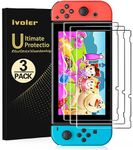 ivoler [3 Pack Compatible with Nintendo Switch Screen Protector, [Tempered Glass] Film for Nintendo Switch - [9H Hardness] [Anti-Scratch] [Crystal Clear]