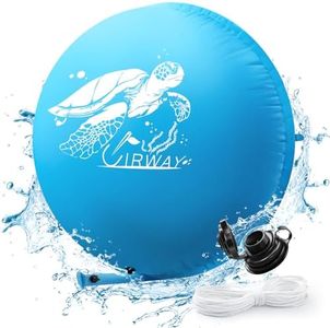 UIRWAY Upgrade Pool Pillows for Above Ground Pools, 10ft Dia. Air Pillow for Winterizing Winter Pool Pillows Cover Closing Kit, Durable 0.6mm PVC, Swimming Pool Ice Equalizer, Faster Inflate 2 Valves