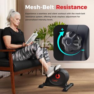 Sunny Health Mini Pedal Exerciser – Compact Under Desk Bike