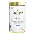 Teamonk Wa High Mountain Oolong Tea - 50 Biodegradable Pyramid Tea Bags Filled With Whole Loose Leaves. Slimming Tea for Weight Loss. Boosts Metabolism