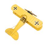 Wrought Iron Plane, Biplane Long Service Life Retro Airplane Model Delicate Vintage for Cafe Ornament for Aircraft Enthusiasts for Home Decoration(Yellow)