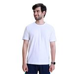 GLOOT Men's 365 Day T Shirt- Durable Cotton-Rich T Shirt- No Fade Fabric- Quick Dry - Smart Comfort Fit for Everyday Wear- T-Shirt, GLA018, White, XL, 1N