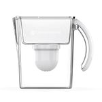 Clearly Filtered No. 1 Filtered Water Pitcher for Fluoride/Water Filter Pitcher with Affinity® Filtration, BPA/BPS Free/Targets 365+ Contaminants Including Fluoride, Lead, BPA, PFOA