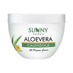 Sunny Aloevera & Calendula All Purpose Face Cream | Helps Prevent Scarring, Sunburn | Calendula Suitable For Delicate Skin | Aloevera Helps To Moisturize Skin & Gives a Healthy Glow, 500 gm