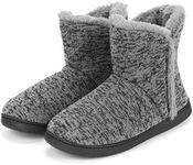 Mens Slippers Bootie Slippers Men Slipper Ankle Boots with Rubber Sole Sponge Insole, Anti-Slip Indoor Slippers Boot House Slipper Plush House Slippers Winter Warm Slipper Cozy for Indoor Outdoor