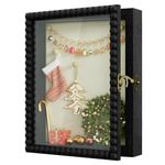 Love-KANKEI Shadow Box Frame 8x10,Wood Shadow Box Display Case with Glass Window and Magnetic Door,Memory Box for Keepsakes,Memorabilia Awards Medals Photos Pictures Tickets Black