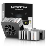 LEDBeam D Series 14000Lm Automotive Grade 7741 Chip 6000k White Car HID to LED Headlight Bulbs Conversion Kit (70W/2bulbs) (D5S/D5R)